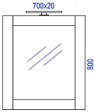 Зеркало Aqwella 5 stars Symphony Л7 дуб сонома фото 3