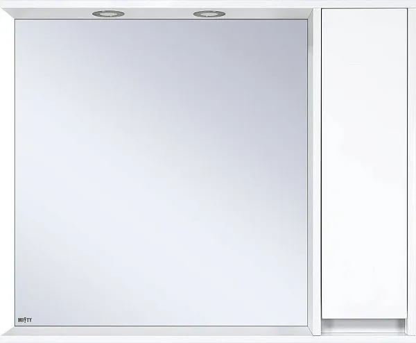 Зеркало Misty Алиса 87x72 Э-Али04090-01П правое с полочкой и подсветкой фото 1