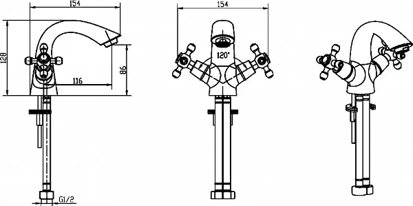 Смеситель Boheme Camelia 311-Camelia для раковины фото 3