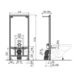 Система инсталляции Alcadrain A114/1200 для унитазов фото 2