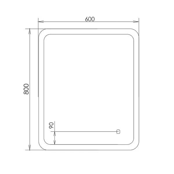 Зеркало Comforty Лотос 60x80 00-00014244CF с подсветкой фото 2
