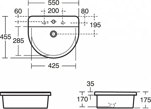 Раковина Ideal Standard Connect Arc 55 см E7978MA фото 2