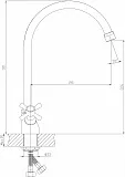 Смеситель Decoroom DR46 DR46028-Red для кухонной мойки фото 2