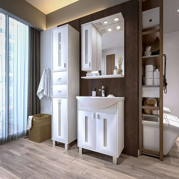 Зеркало Бриклаер Бали 62x84 4627125411991 с полочкой и подсветкой фото 6