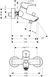 Смеситель Hansgrohe Talis S 72400000 для ванны с душем фото 2
