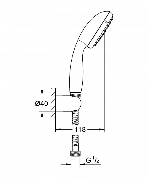 Душевая лейка Grohe Tempesta 2780310E фото 2