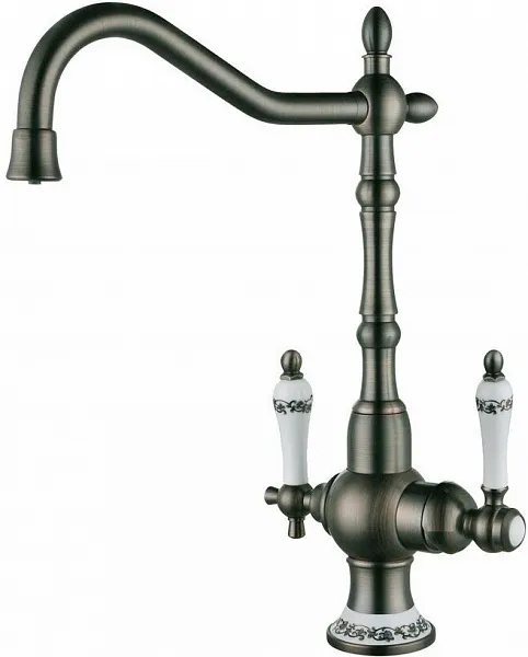 Смеситель ZorG Sanitary ZR 336 YF-50 ANTIQUE для кухонной мойки фото 1