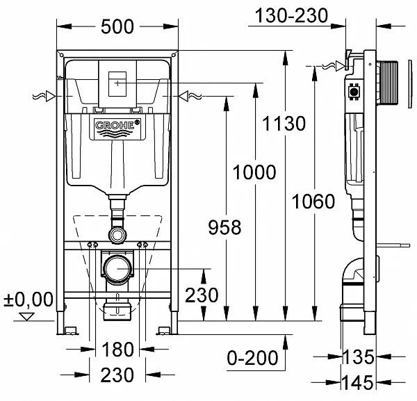 Инсталляция для унитаза Grohe Rapid SL 38775001 фото 2