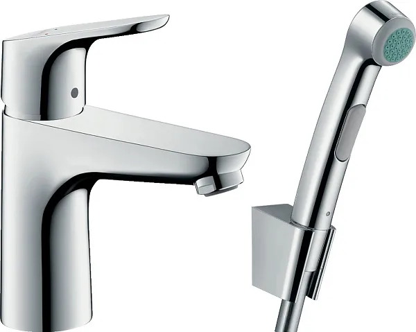 Смеситель Hansgrohe Focus 31927000 для раковины с гигиеническим душем с донным клапаном фото 1
