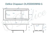 Ванна из искусственного камня Delice Diapason DLR330009RB-G фото 1