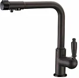 Смеситель ZorG Sanitary ZR 320 YF-33 ЧЕРНЫЙМЕТАЛЛ для кухонной мойки фото 1