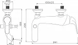 Смеситель Lemark Swan LM5402BG для ванны с душем фото 2