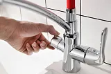 Смеситель Lemark Comfort LM3070C-Red для кухонной мойки фото 5