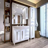 Зеркало-шкаф Бриклаер Бали 90х103 4627125412042 с подсветкой правое фото 8