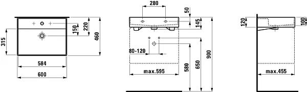 Раковина Laufen Kartell 60 см 8.1033.3.000.104.1 фото 3