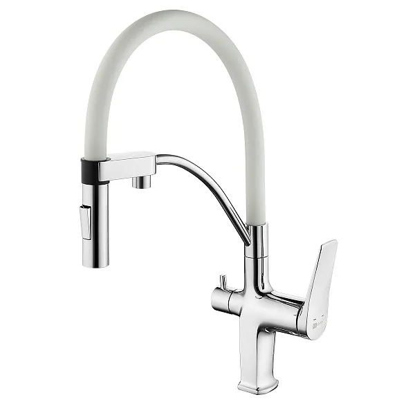 Смеситель Lemark Comfort LM3074C-White для кухонной мойки фото 1