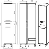 Шкаф-пенал Misty Терра 40x190 П-Тер0504001-1ЯП правый фото 4