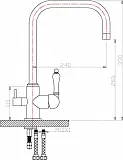 Смеситель ZorG Sanitary ZR 318 YF-33 для кухонной мойки фото 2