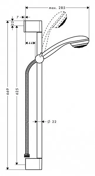 Душевой гарнитур Hansgrohe Crometta 85 27652000 фото 2