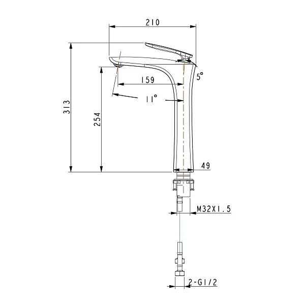 Смеситель для раковины TIMO Helmi 4011/00-16F фото 2