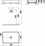 Раковина Creavit Ultra 60 см UL060-00SM00E-0000 фото 3