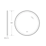 Зеркало Cezares Cadro 70x70 CZR-SPC-CADRO-700-LED-TCH-WARM с подсветкой c подогревом фото 9