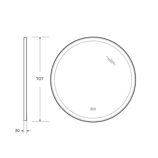 Зеркало Cezares Cadro 70x70 CZR-SPC-CADRO-700-LED-TCH-WARM с подсветкой c подогревом фото 9
