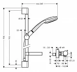 Душевой гарнитур Hansgrohe Croma 100 27035000 фото 2