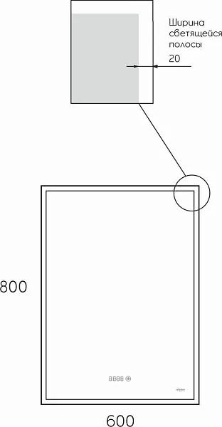 Зеркало Reflection Ghost 60x80 RF5223GH с подсветкой фото 9