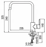 Смеситель Nobili ABC AB87134CR для кухонной мойки фото 2