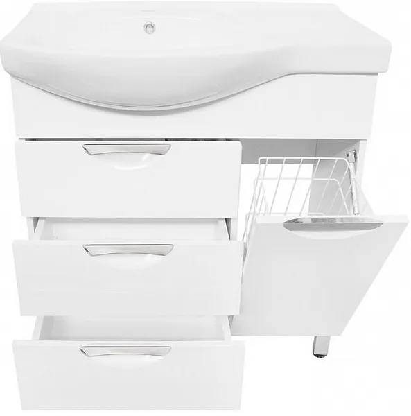 Тумба с раковиной Style Line Жасмин 83 напольная правая фото 3