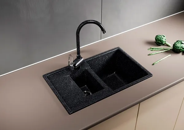 Кухонная мойка Mixline ML-GM22-308 Черная 525178 фото 4