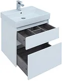 Мебель для ванной Aquanet Nova Lite 60 напольная/подвесная 2 ящика белый глянец фото 9