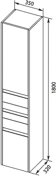 Шкаф-пенал Aquanet Палермо 35x180 см 203943 правый фото 9
