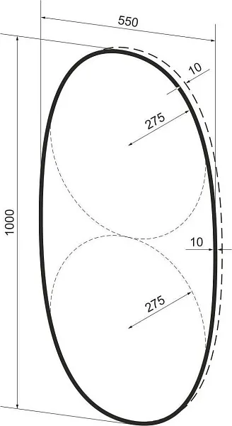 Зеркало Wellsee 7 Rays' Spectrum 55x100 см 172201460 фото 9