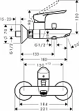Смеситель Hansgrohe Logis E 71403000 для ванны с душем фото 2