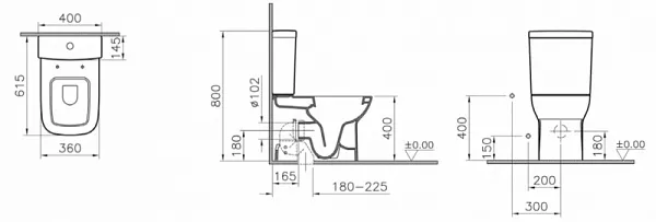Унитаз-компакт VitrA S20 9800B003-7204 напольный с микролифтом фото 3
