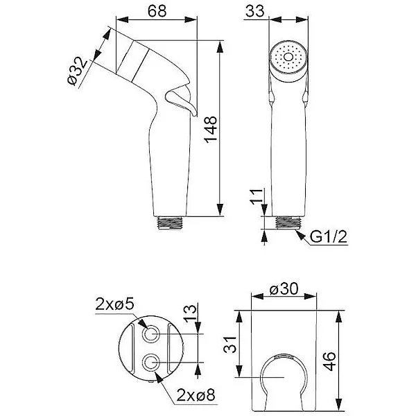Гигиенический душ Damixa Shower program 760550100 фото 2