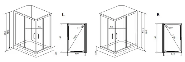 Душевая кабина Timo LUX TL-1504L фото 2