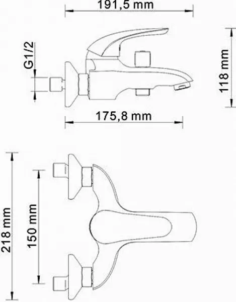 Смеситель WasserKRAFT Rossel 2801 для ванны с душем фото 4