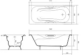 Чугунная ванна Aquatek Гамма 150x75 AQ8050FH-00 фото 2