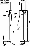 Смеситель Cezares Molveno MOLVENO-VDP-01-Cr для ванны с душем фото 4