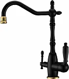 Смеситель ZorG Sanitary ZR 312-33 YF BLACK BRONZE для кухонной мойки фото 1