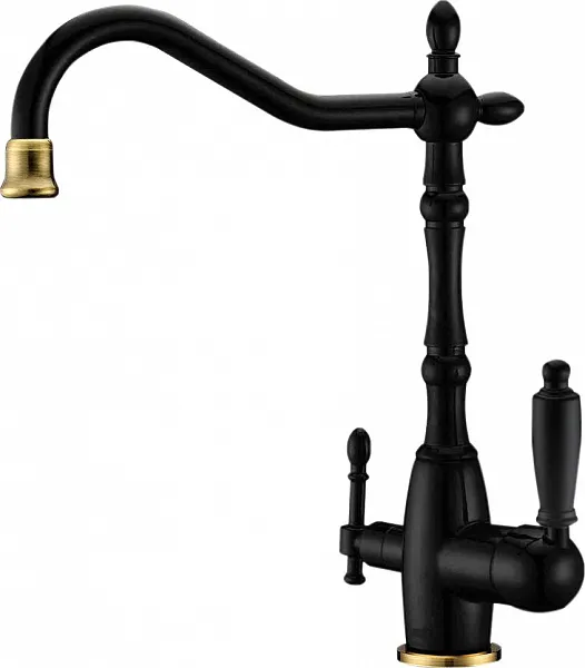 Смеситель ZorG Sanitary ZR 312-33 YF BLACK BRONZE для кухонной мойки фото 1