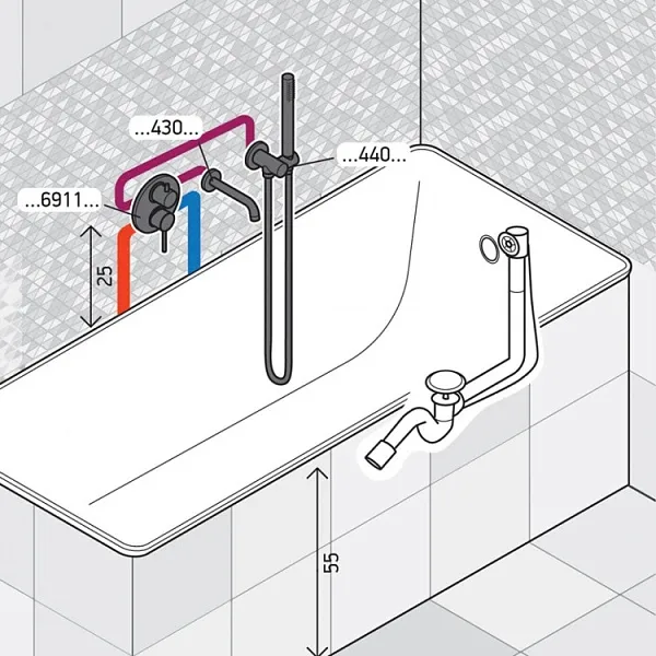 Душевой комплект PAINI Cox 78PZSET26911BATH фото 3