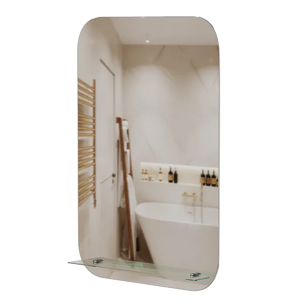 Зеркало Mixline Адель 80x55 4630104805421 с полочкой фото 2