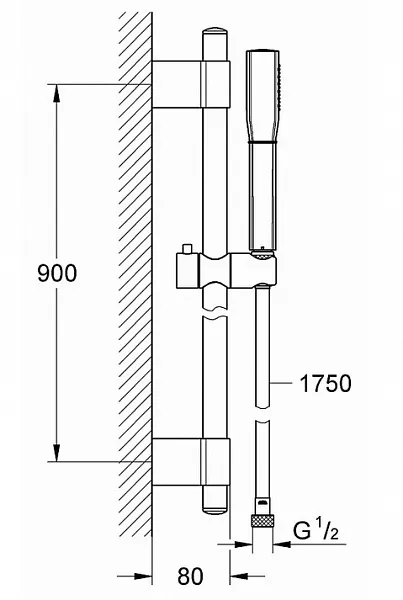 Душевой гарнитур Grohe Grandera 26038IG0 фото 2