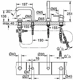 Смеситель Grohe Lineare New 19577AL1 на борт ванны фото 2