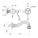 Встраиваемый смеситель PAINI Duomo 88CR208 фото 6