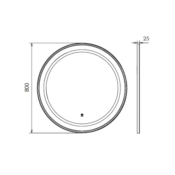 Зеркало Comforty Ереван 80x80 00-00014146CF с подсветкой фото 2